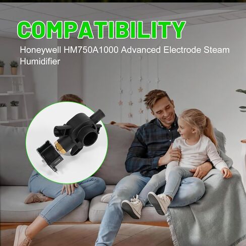 leaptrend Solenoid Drain Valve Compatible with Honeywell HM 750 Electrode Humidifier, DC 24V (Black) in Kuwait