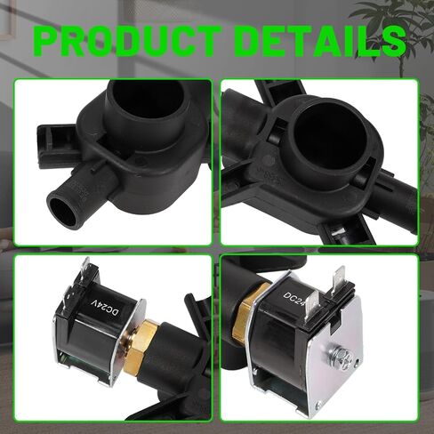 leaptrend Solenoid Drain Valve Compatible with Honeywell HM 750 Electrode Humidifier, DC 24V (Black) in Kuwait