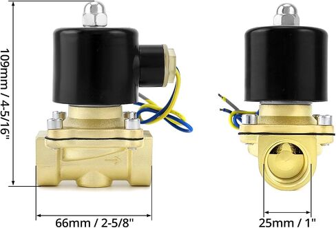 QWORK 12VDC 3/4" Brass Solenoid Valve with Seals - Normally Closed, Fast Response, for Air/Fuel Control in Kuwait