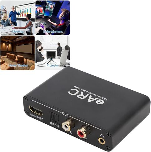 EBTOOLS EARC ARC Sound Extractor, HD Multimedia Interface Optical 3.5mm Output, HD Multimedia ARC Adapter for HDTV Speaker Amplifier in Kuwait