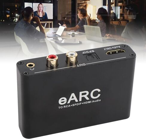 EBTOOLS EARC ARC Sound Extractor, HD Multimedia Interface Optical 3.5mm Output, HD Multimedia ARC Adapter for HDTV Speaker Amplifier in Kuwait