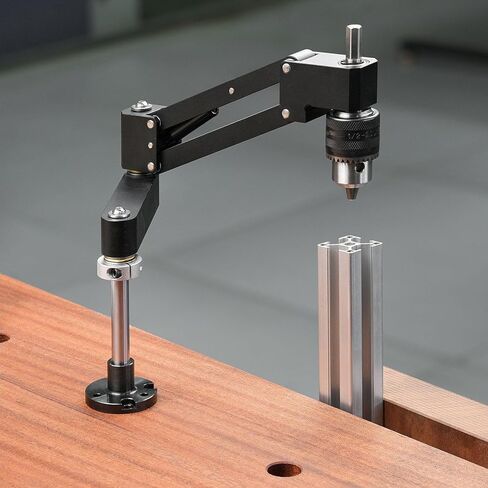 WALFRONT Hand Drill Tapping Cantilever Bracket Aluminum Alloy Tapping Bracket Vertical Rocker Universal Flexible Arm for Manual Drilling Support in Kuwait