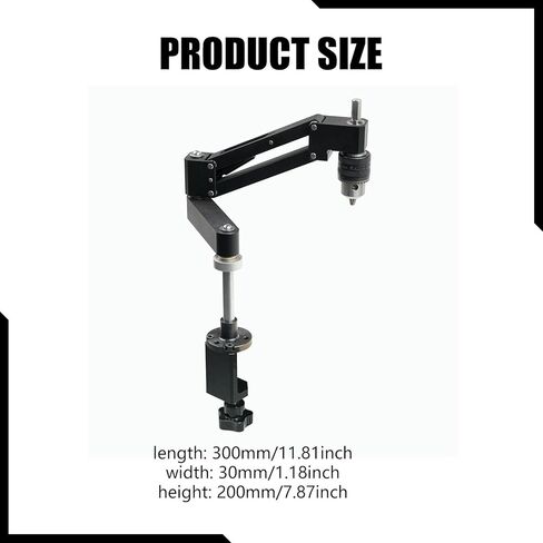 Manual Vertical Rocker Bracket Tapping Arm Drill Stand Aluminum Alloy Three Jaw Chuck Collets Supports 360 Degree Rotation Suitable Fo in Kuwait