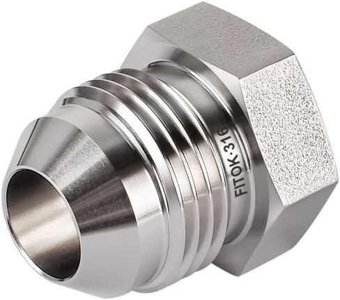 37 Degree Flared Tube Plug 1/8" JIC Male SAE070109 316 Stainless Steel 5000 psi, SS-TP-AN2 in Kuwait