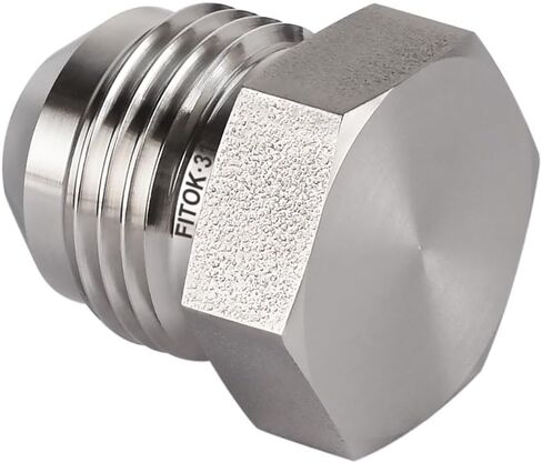 37 Degree Flared Tube Plug 1/8" JIC Male SAE070109 316 Stainless Steel 5000 psi, SS-TP-AN2 in Kuwait