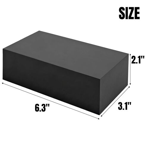 Hiceeden 4 Pcs 2 Inch Thick HDPE Blocks, 3" x 6" Solid Plastic Sheet High Density Polyethylene Board, Hard Plastic Thick Sheet for DIY Projects, Machining, Home Improvement, Black in Kuwait