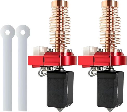 قطعتان مطورتان من السيراميك AD5M Hotend 0.4 مم للطابعة ثلاثية الأبعاد FLASHFORGE Adventurer 5M/Adventurer 5M Pro، طقم رأس الطباعة الطارد مع خرطوشة سخان الحرارة وثرمستور وفوهة فولاذية صلبة 0.4 مم in Kuwait