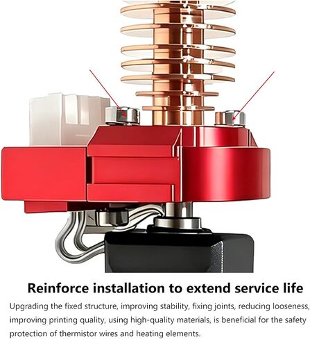 قطعتان مطورتان من السيراميك AD5M Hotend 0.4 مم للطابعة ثلاثية الأبعاد FLASHFORGE Adventurer 5M/Adventurer 5M Pro، طقم رأس الطباعة الطارد مع خرطوشة سخان الحرارة وثرمستور وفوهة فولاذية صلبة 0.4 مم in Kuwait