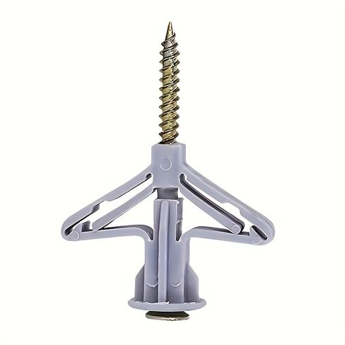 Generic Plastic Anchor & Screw Set - 40pcs (20pcs Anchor + 20pcs Screws) - Drywall Anchor, Butterfly Anchor, Hollow Wall Anchor in Kuwait
