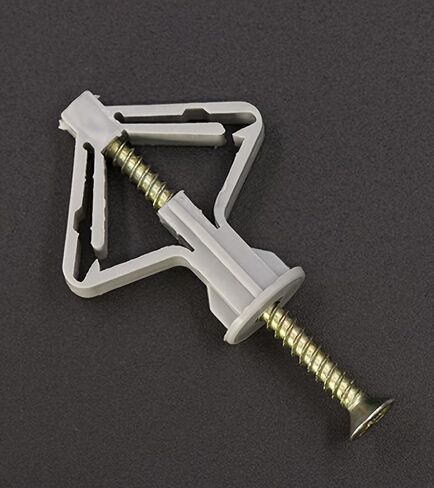 Generic Plastic Anchor & Screw Set - 40pcs (20pcs Anchor + 20pcs Screws) - Drywall Anchor, Butterfly Anchor, Hollow Wall Anchor in Kuwait