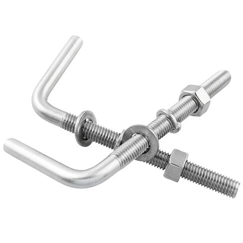 TAODAN 4PCS L-Shaped Anchor Bolt Set M10x150 Stainless Steel 7-Shaped Screws Heavy Duty Concrete and Wood Anchoring Bolts in Kuwait