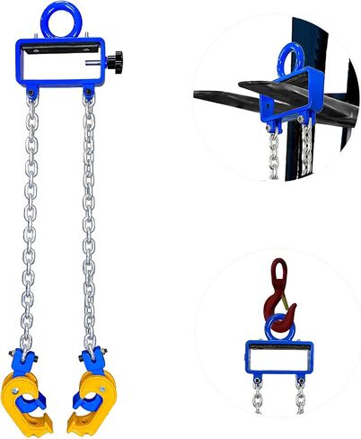Updated Chain Drum Lifter | 2200 lbs Vertical Drum Lifter Chain Sling with Self-Lock Hook | Drum Handling Equipment 1 ton Capacity | Fit for metal Strap and plastic lid Drums in Kuwait