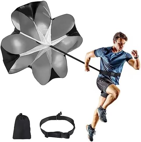 مظلة EatingBiting للتدريب على سرعة كرة القدم، الجري والسحب، المظلة، تدريب كرة القدم، معدات اللياقة البدنية، معدات التدريب البدني، شلال السحب السريع in Kuwait