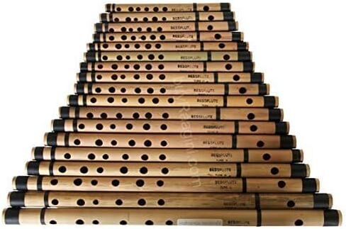 MAHARAJA Bamboo Bansuri Set of 18 Pcs Indian Basic Flute - ABE in Kuwait