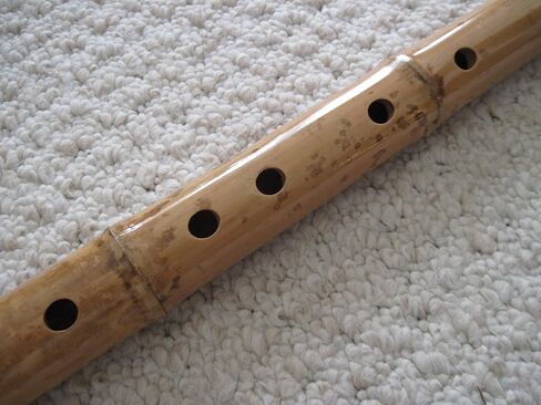 6 Hole Shakuhahci Dongxiao Bamboo Flute w. Root End Zen Instrument Good for C/D/F/G Key in Kuwait