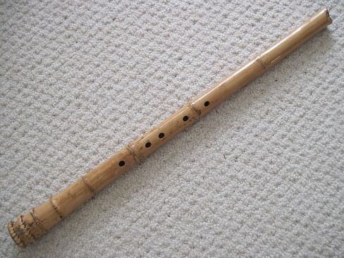 6 Hole Shakuhahci Dongxiao Bamboo Flute w. Root End Zen Instrument Good for C/D/F/G Key in Kuwait