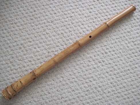 6 Hole Shakuhahci Dongxiao Bamboo Flute w. Root End Zen Instrument Good for C/D/F/G Key in Kuwait
