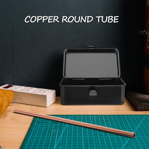 Holibanna Copper round Rod 12mm Outer Diameter 1.5mm Thickness 500mm Length Strong Copper Tube for Crafting and Industrial Use Versatile Diameter Metal Rods for DIY Projects in Kuwait