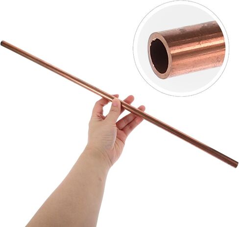 Holibanna Copper round Rod 12mm Outer Diameter 1.5mm Thickness 500mm Length Strong Copper Tube for Crafting and Industrial Use Versatile Diameter Metal Rods for DIY Projects in Kuwait