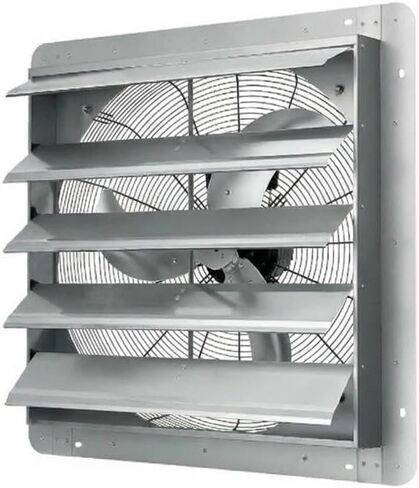 Wall Mounted Aluminum Shutter Exhaust Fan - 24 Inch, 3500 CFM, High Speed Automatic Ventilation, Waterproof, Low Noise for Garage, Attic, Workshop, Greenhouse, Enclosure, Industrial Applications in Kuwait
