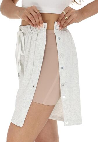 Women's Magnetic Tear Away Post Surgery Shorts with Safety Buttons, Adaptive Recovery Beach Shorts for Knee Hip Ankle Surgery in Kuwait