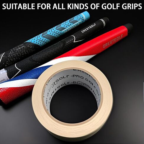 Crestgolf Golf Grip Tape Roll 2 "× 18 ياردة ، شرائط لاصقة مزدوجة المذيبات المنشطة من المذيبات الممتازة لإعادة تجهيز نوادي الجولف ، وترقية شريط مزدوج الجوانب in Kuwait