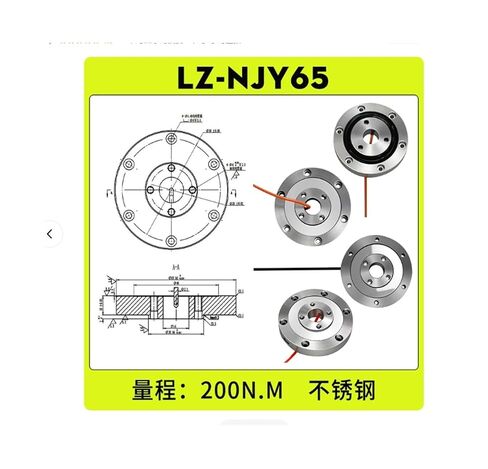 محول عزم الدوران الثابت من نوع القرص LZ-NJY65 الفولاذ المقاوم للصدأ 200N.m لمعدات الأتمتة الصناعية in Kuwait