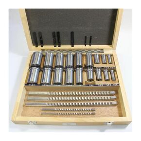 30pcs Keyway Broach Set, Inch Sized 5pcs Broaches 1/2''-1-1/2'' 18pcs Bushings and 7pcs Shims for CNC Machine Precision Engineering in Kuwait