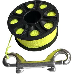 Scuba Spool Finger Reel Accessory for Underwater Activities Lightweight Professional with Stainless Hook 30 Meter Nylon Line, Fluorescent Pink in Kuwait