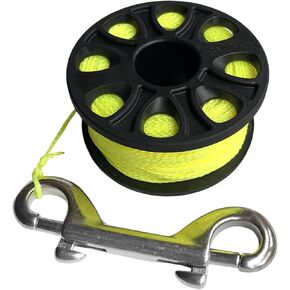 SM SunniMix Scuba Diving Reel Dive Reel Finger Spool Wreck Cave Reel Nylon Line Stainless Hook Suitable for Underwater Navigation Exploration, Fluorescent Yellow in Saudi Arabia