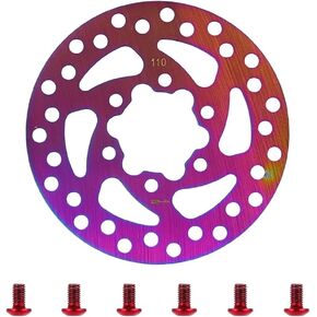 Bike Disc Brake 110MM Stainless Steel Brake Rotor 6 Holes with Screws Scooter Parts Accessories in Saudi Arabia