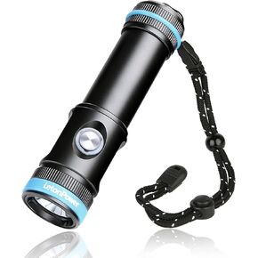 Tynny-16sx 2000 Lumens Dive Lights Scuba Diving, 5 Modes Rechargeable Underwater Flashlight, 100M Waterproof Dive Flashlight with Type-C Charging for Snorkeling in Kuwait