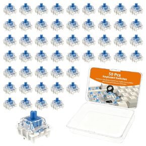 30 Pcs Keyboard Switches, 3 Pin Dustproof Mechanical Keyboard Switches, Clicky, Accurate Typing, Keyboard Clicker for Gaming, Typing, DIY Custom Keyboards & Clickers for 3D Prints (Blue) in Kuwait