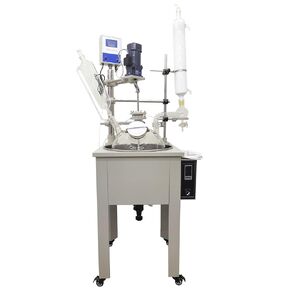 زجاج بطبقة واحدة 30 لتر، مفاعل RT-200°C 110V مع ختم PTFE | حمام من الفولاذ المقاوم للصدأ 304 مع تسخين 2000 وات، زجاج GG17، مستوى الفراغ ≥－0.1Mpa، للبحث والتطوير الكيميائي والمختبري. in Kuwait