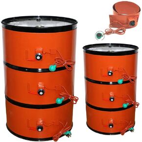 220V Metal Drum Heater, Silicone Pail Heating Pad for 53/55 Gallon Oil Drums & Liquefied Tanks, Adjustable Thermostat Barrel Heater, Electric Heat Wrap for Quick Heating in Kuwait