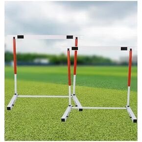 Height Adjustable Hurdles, Agility Workout Hurdles Obstacles Poles,Track and Field Team Training Hurdles,Adjustable Height Sports Practice Equipment, 2pcs- 76.2-106.7cm (30-42") in Kuwait
