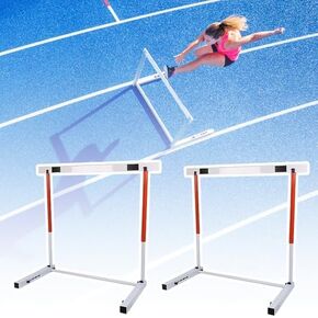 Height Adjustable Hurdles, Set of 2 Track and Field Training Hurdles, Speed Agility Hurdles Training Equipment, 5-Height Adjustable Sports Practice Hurdles for All Ag, A in Kuwait
