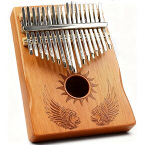 Kalimba 17 Key Thumb Piano, Portable Finger Piano Musical Instrument for Beginners Kids Adults,Ideal Gift in Kuwait