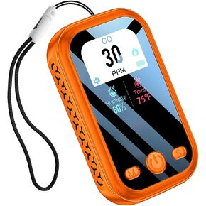 Travel Environment Detectors Portable 3in1 Detectors with HD Display Temperature Humidity, High Accuracy Sensors for Boat Camping Travel (Orange) in Kuwait