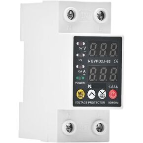 220V 110V Adjustable Over Under Voltage Protector 50/60Hz 40A 63A Solar photovoltaic Inverter Lower Voltage Current Meter Relay(220V-240V) in Kuwait