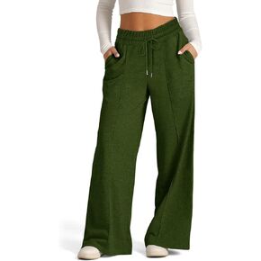 Girls Sweatpants High Waist Wide Leg Baggy Sweats Pants Casual Trousers Sweatpants for Teen Girls with Pockets in Saudi Arabia