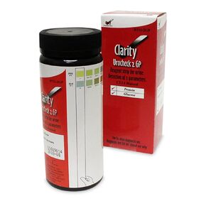 شريط البول Clarity Diagnostics CLA DTG-2GP Urocheck 2GP، تم التنازل عن CLIA (عبوة من 100 قطعة) in Kuwait