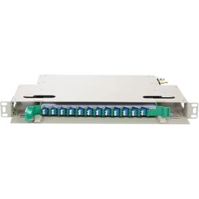24 Port 2U 19" ODF Rack-Mounted Optical Fiber Sliding Distribution Frame Jumper Panel Outdoor Pigtail Tape Adapter(24 CORE LC SM) in Saudi Arabia