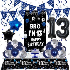 18th Birthday Decorations for Boys and Girls Dark Blue, HAPPY BIRTHDAY Banner Silver Number 18 Balloons, Deep Blue Theme Party for Him - 18 Years Old Birthday Party Supplies Kit for Her in Kuwait