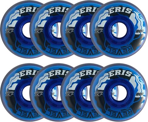Alkali Roller Hockey Wheels - Revel Eris 80mm 74A Blue (8-Pack) in Kuwait