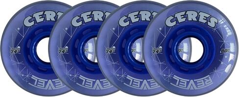 Alkali Roller Hockey Wheels - Revel Ceres 76mm 74A Blue (4-Pack) in Kuwait