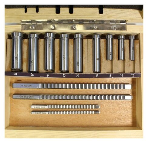18 قطعة HSS Keyway Broach مجموعات B-4mm، B-5mm، C-6mm، C-8mm متري الحجم أدوات القطع للهندسة الدقيقة لمخرطة CNC in Kuwait