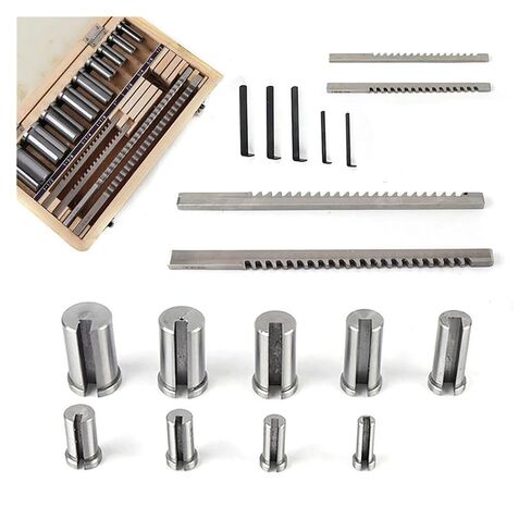 18pcs CNC Keyway Broache Bushing Shim Set 1/2-1-1/2 Broach Bushing Shim Set Inch Sized High Speed Steel Cutting Tool Precision Engineering in Kuwait