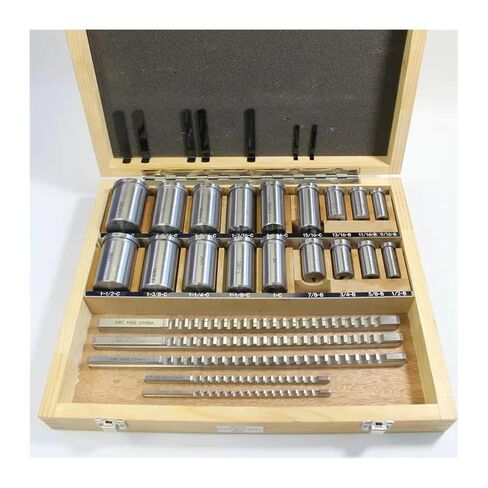 30pcs Keyway Broach Set, Inch Sized 5pcs Broaches 1/2''-1-1/2'' 18pcs Bushings and 7pcs Shims for CNC Machine Precision Engineering in Kuwait