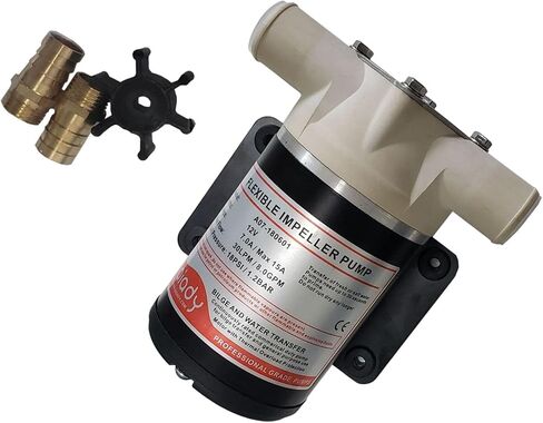 Flexible 12V 8 GPM 30 LPM Self Priming Centrifugal Impeller Pump Boat RV in Kuwait
